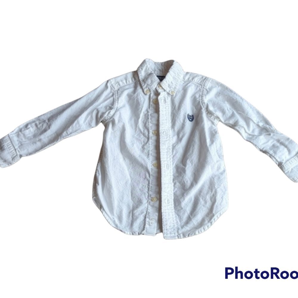 3T Boys White Button Down Shirt by Ralph Lauren - Picture 1 of 4